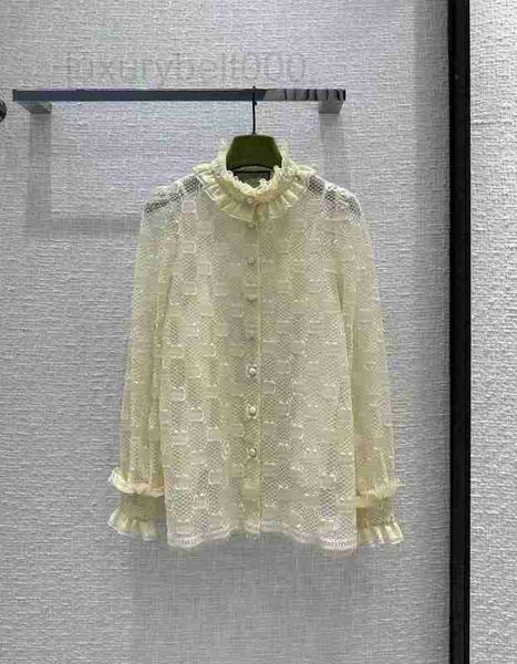 women's blouses & shirts designer milan runway 2023 new spring summer ruffled long sleeve brand se style sqfw, White
women's blouses & shirts designer milan runway 2023 new spring summer ruffled long sleeve brand se style sqfw, White