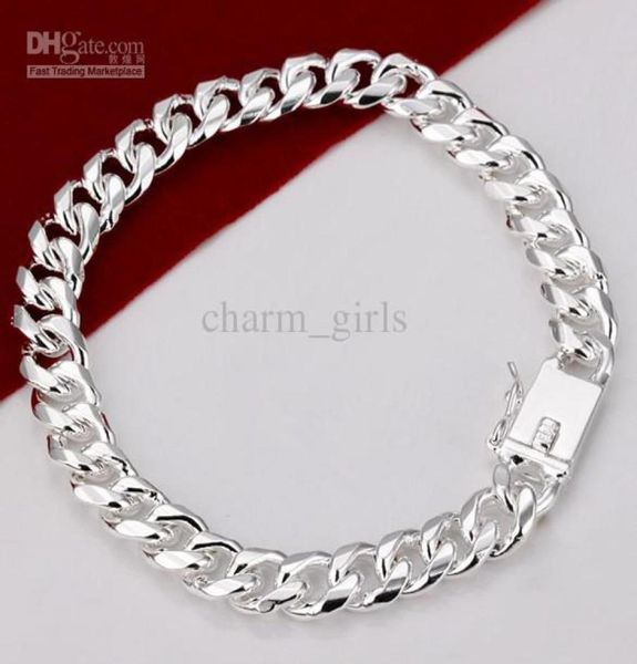 2017 selling plating 925 silver men039s sideways bracelet silver jewelry 20cm 8mm 10pcslot 1124555, Black
2017 selling plating 925 silver men039s sideways bracelet silver jewelry 20cm 8mm 10pcslot 1124555, Black