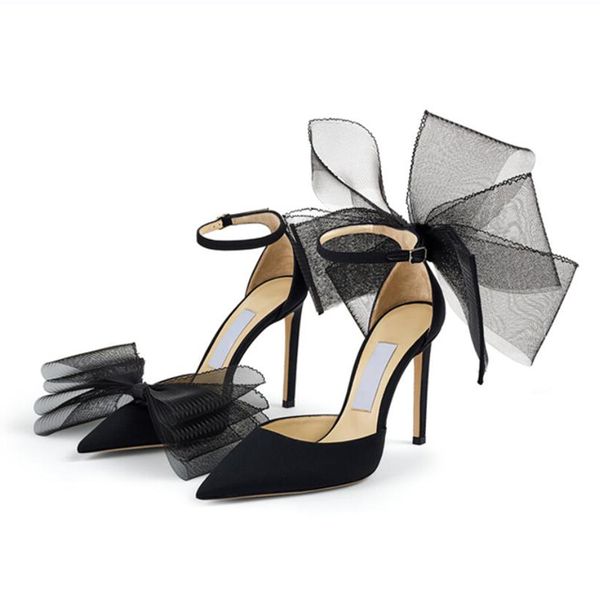 fashion luxury women's pumps sandals classic london averly 100 mm italy pointed toes asymmetric grosgrain mesh fascinator bows designer, Black
fashion luxury women's pumps sandals classic london averly 100 mm italy pointed toes asymmetric grosgrain mesh fascinator bows designer, Black