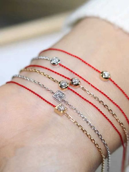 bracelets french bracelet 925 silver vacuum electric lifeyear running red chain half full rope, Black