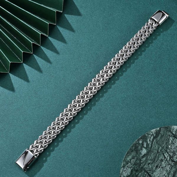 bracelets personalized trend hip hop titanium bracelet men's simple stainless steel jewelry, Black
bracelets personalized trend hip hop titanium bracelet men's simple stainless steel jewelry, Black
