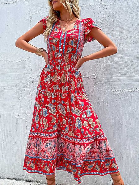 casual dresses boho floral printed long dress women summer short sleeve v neck slit dresses beach sundress vintage elegant casual dress vest, Black;gray
casual dresses boho floral printed long dress women summer short sleeve v neck slit dresses beach sundress vintage elegant casual dress vest, Black;gray