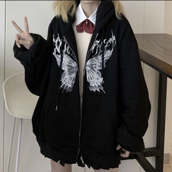 womens hoodies sweatshirts gothic zip up hip hop streetwear women casual hooded autumn winter mens y2k clothes 230310, Black
womens hoodies sweatshirts gothic zip up hip hop streetwear women casual hooded autumn winter mens y2k clothes 230310, Black