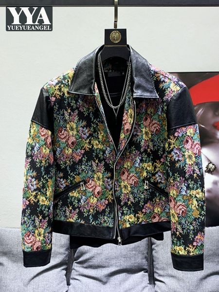 men's jackets high street men floral embroidery jacket leather patchwork loose fit harajuku motorcycle coat party man designer autumn o, Black;brown
men's jackets high street men floral embroidery jacket leather patchwork loose fit harajuku motorcycle coat party man designer autumn o, Black;brown