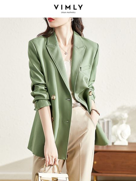 women's suits blazers vimly casual blazer jackets suit for women spring autumn double breasted solid coat office work business outwear, White;black
women's suits blazers vimly casual blazer jackets suit for women spring autumn double breasted solid coat office work business outwear, White;black