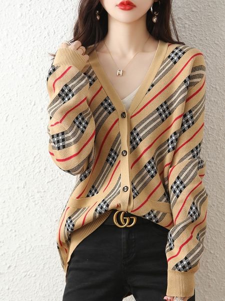 women's knits tees spring and autumn fashion korean version of the sweater knitted cardigan pure cotton casual outside wear stripes aga, White
women's knits tees spring and autumn fashion korean version of the sweater knitted cardigan pure cotton casual outside wear stripes aga, White