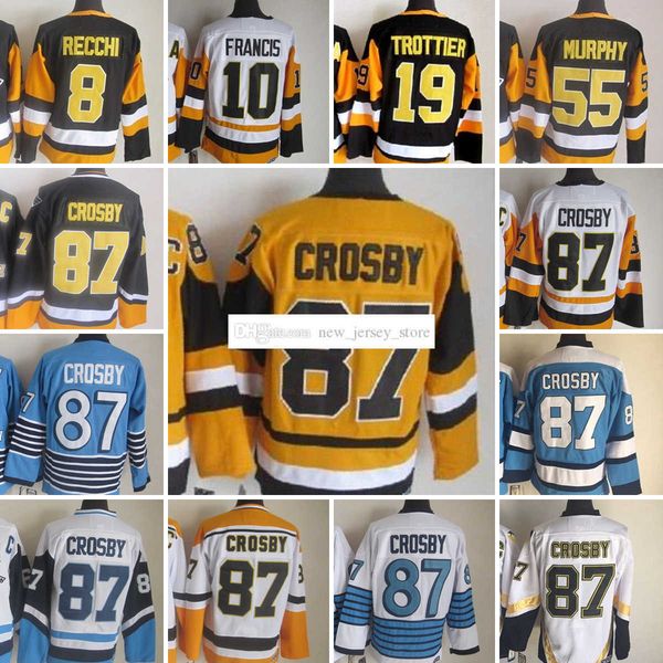 1967-1999 movie retro ccm hockey jersey embroidery 87 sidneycrosby 55 larrymurphy 19 bryantrottier 10 ronfrancis 8 markrecchi vintage jersey, Black
1967-1999 movie retro ccm hockey jersey embroidery 87 sidneycrosby 55 larrymurphy 19 bryantrottier 10 ronfrancis 8 markrecchi vintage jersey, Black
