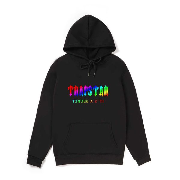 men's sweater autumn and winter plush trapstar colored lettered hooded pullover men's sweater, Black;white
men's sweater autumn and winter plush trapstar colored lettered hooded pullover men's sweater, Black;white