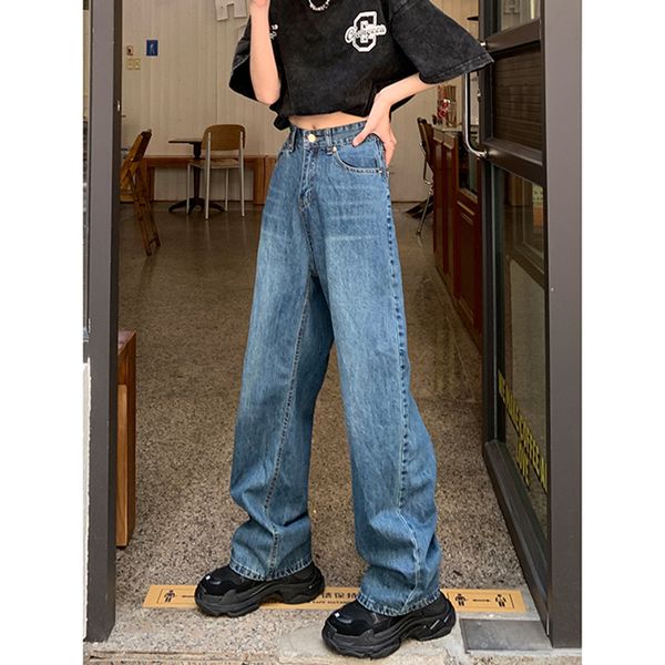 women's jeans high waist women's jeans wide leg baggy chic design denim pants streetwear vintage thin summer straight mom jean tro, Blue
women's jeans high waist women's jeans wide leg baggy chic design denim pants streetwear vintage thin summer straight mom jean tro, Blue