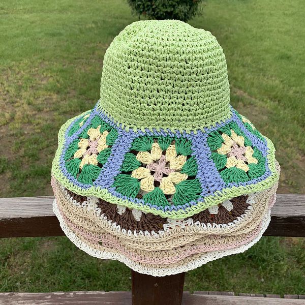 wide brim hats 2022 summer new straw hat japanese flower handmade crochet caps panama uv protection sun visor beh hats women p230311, Blue;gray
wide brim hats 2022 summer new straw hat japanese flower handmade crochet caps panama uv protection sun visor beh hats women p230311, Blue;gray