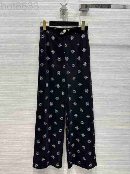 women's pants & capris designer runway 2022 autumn winter loose wide leg fashion brand same style omq1, Black;white
women's pants & capris designer runway 2022 autumn winter loose wide leg fashion brand same style omq1, Black;white