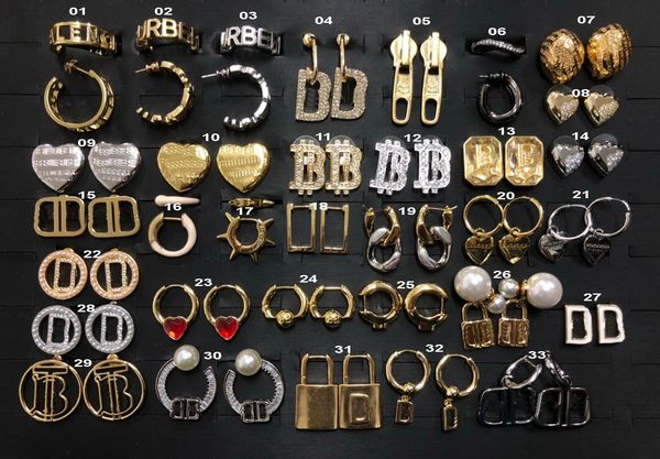 fashion simplicity designer jewelry earring studs new unique shaped brand b letters pendant with logo shiny non-fading chandelier earrings b, Golden;silver
fashion simplicity designer jewelry earring studs new unique shaped brand b letters pendant with logo shiny non-fading chandelier earrings b, Golden;silver