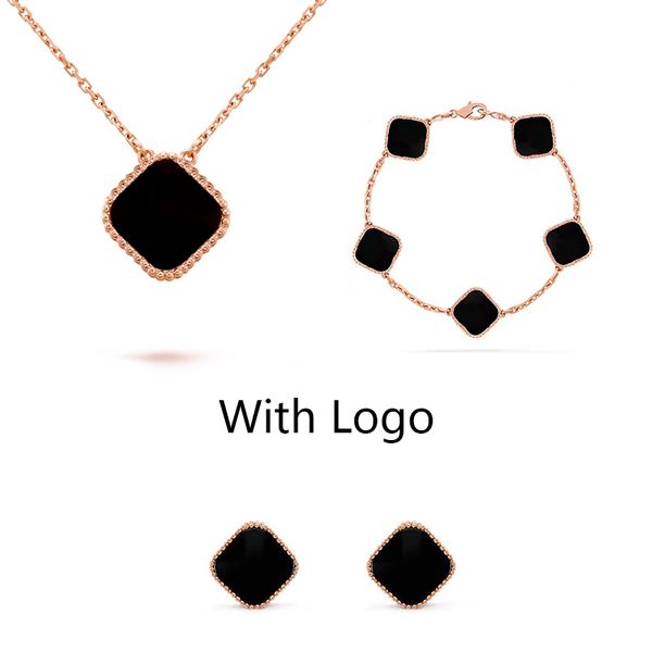 4 leaf clover necklace designer jewelry set pendant necklaces bracelet stud earrings gold silver mother of pearl green flower necklace, Black
4 leaf clover necklace designer jewelry set pendant necklaces bracelet stud earrings gold silver mother of pearl green flower necklace, Black
