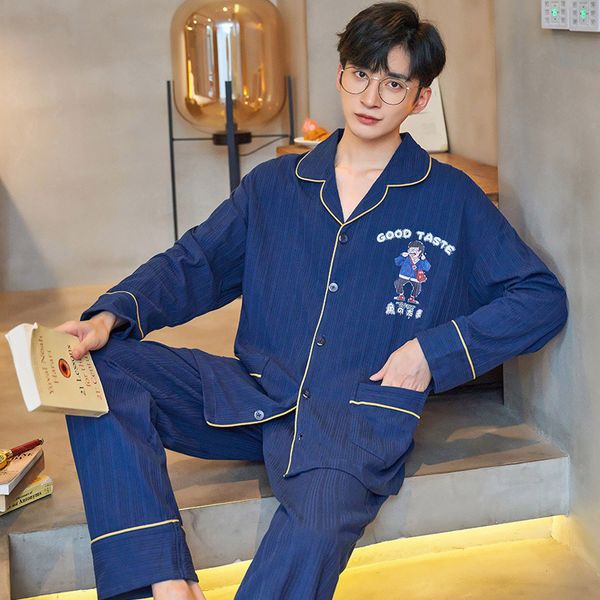 men's sleepwear print boys pajamas suit 2pcs shirt pants men cotton nightgown homewear sleep set loose nightwear sleepwear intimate lin, Black;brown
men's sleepwear print boys pajamas suit 2pcs shirt pants men cotton nightgown homewear sleep set loose nightwear sleepwear intimate lin, Black;brown