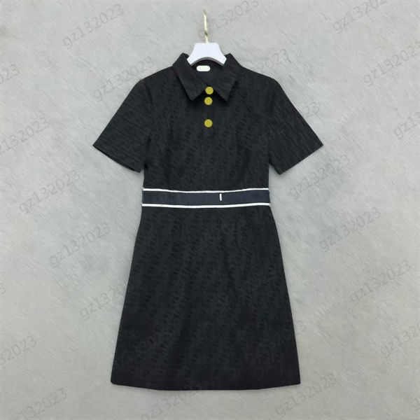 womens dresses custom metal button lapel short sleeve brand dresses jacquard fabric waist stitching letter webbing slim maxiskit 2 colors wo, Black;gray
womens dresses custom metal button lapel short sleeve brand dresses jacquard fabric waist stitching letter webbing slim maxiskit 2 colors wo, Black;gray