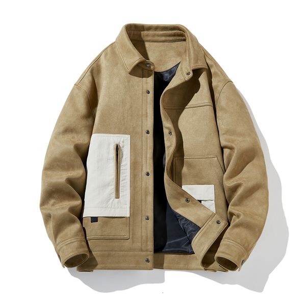 men's jackets spring faux suede street lapel tooling style coat stand-up collarfashion casual harajuku version vintage 230311, Black;brown
men's jackets spring faux suede street lapel tooling style coat stand-up collarfashion casual harajuku version vintage 230311, Black;brown