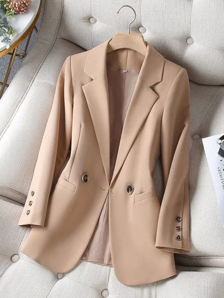 women's suits blazers khaki suit women's autumn korean fashion slim long-sleeved casual jacket apricot black women blazer 230311, White;black
women's suits blazers khaki suit women's autumn korean fashion slim long-sleeved casual jacket apricot black women blazer 230311, White;black
