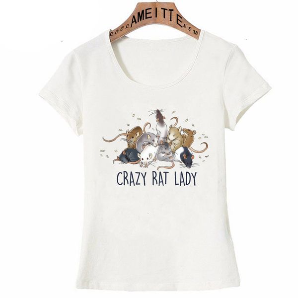 women's tshirt cute crazy rat lady print fashion women short sleeve funny animal cartoon design casual tees girl mujer 230311, White
women's tshirt cute crazy rat lady print fashion women short sleeve funny animal cartoon design casual tees girl mujer 230311, White