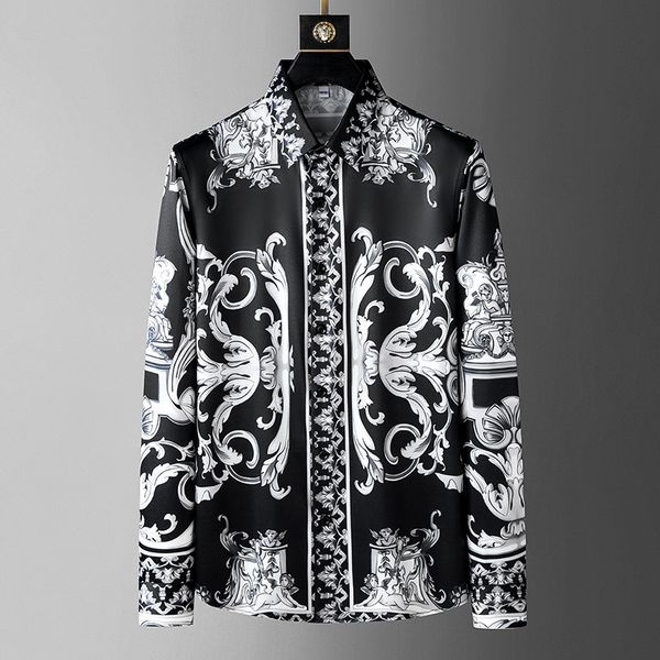 plus size 5xl men's casual shirt spring and autumn high-quality classic fashion long-sleeved flower prited cotton decorative cardigan b, White;black
plus size 5xl men's casual shirt spring and autumn high-quality classic fashion long-sleeved flower prited cotton decorative cardigan b, White;black