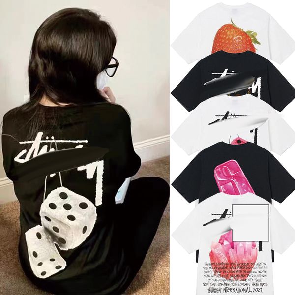 designer shirts stussys womens t shirts summer tshirts fashion brand stussys t-shirt alphabet dice pattern printed women high street trend, White
designer shirts stussys womens t shirts summer tshirts fashion brand stussys t-shirt alphabet dice pattern printed women high street trend, White