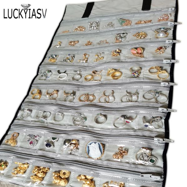 jewelry boxes fashion black velvet zipper jewelry roll bag for jewellery ring earrings organizer storage bag portable necklace display cases, Black;white
jewelry boxes fashion black velvet zipper jewelry roll bag for jewellery ring earrings organizer storage bag portable necklace display cases, Black;white