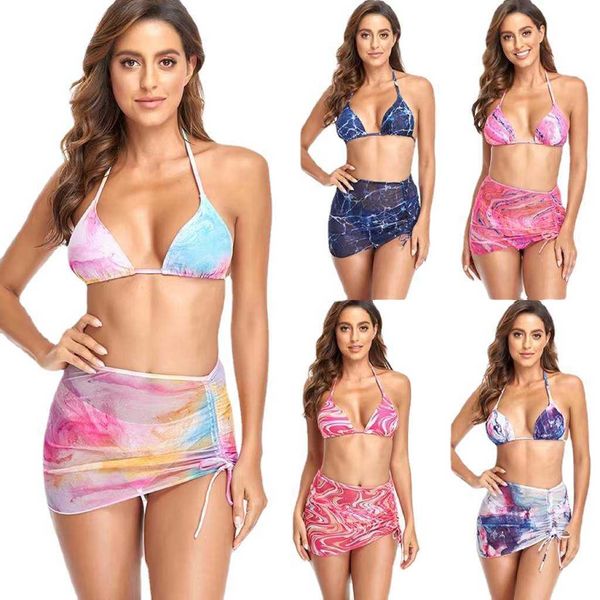 monokinis designer luxury split bikini backless lace up classic printed mesh skirt three piece swimsuit, Black
monokinis designer luxury split bikini backless lace up classic printed mesh skirt three piece swimsuit, Black
