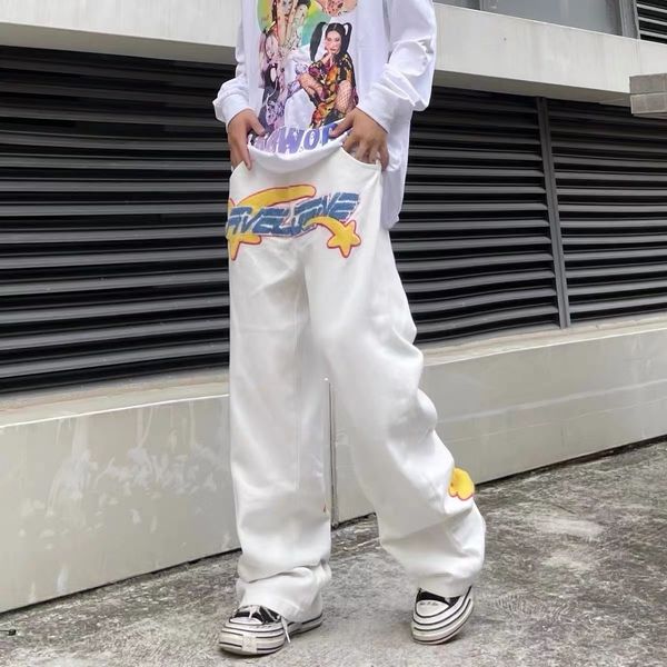men's jeans 2023 retro embroidered wide leg american street y2k casual loose men letter patch couple pants fried mopping 230311, Blue
men's jeans 2023 retro embroidered wide leg american street y2k casual loose men letter patch couple pants fried mopping 230311, Blue
