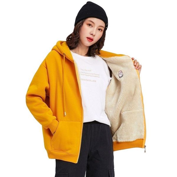 women's hoodies sweatshirts lining lamb wool yellow sweatshirt women autumn winter clothes velvet jacket loose hoodie cute bear embroid, Black
women's hoodies sweatshirts lining lamb wool yellow sweatshirt women autumn winter clothes velvet jacket loose hoodie cute bear embroid, Black