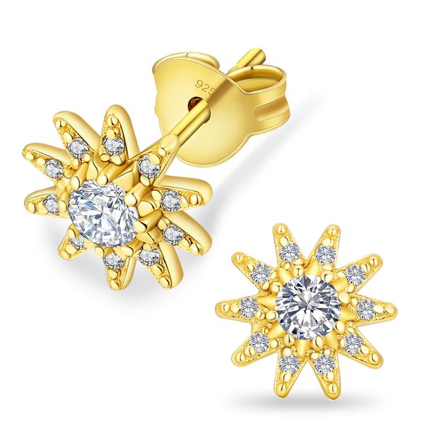 fashion 925 sterling silver bling moissanite diamond sunflower earrings jewelry for men women nice gift studs, Golden;silver
fashion 925 sterling silver bling moissanite diamond sunflower earrings jewelry for men women nice gift studs, Golden;silver