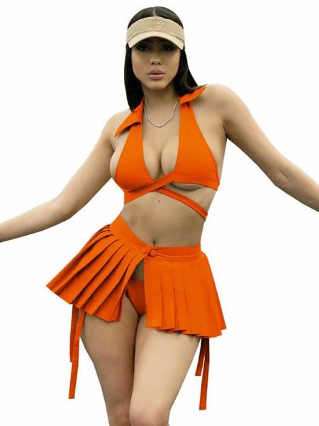 women's swimwear 3 piece set swimsuit and cover up skirt sets 2022 women swimwear beach wear v-neck bandage bikini cover up three piece, White;black
women's swimwear 3 piece set swimsuit and cover up skirt sets 2022 women swimwear beach wear v-neck bandage bikini cover up three piece, White;black