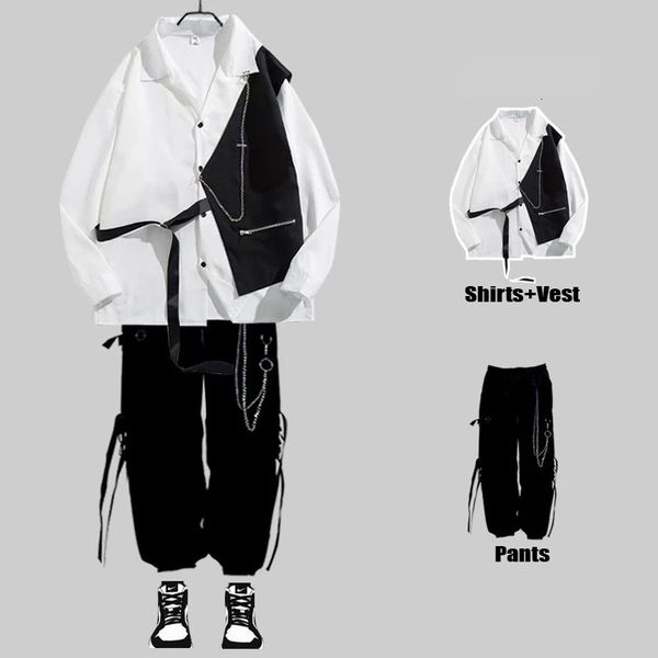 men's tracksuits arens techwear sets cargo pants shirt kit long sleeve shirts korean streetwear hip hop harajuku spring 230311, Gray
men's tracksuits arens techwear sets cargo pants shirt kit long sleeve shirts korean streetwear hip hop harajuku spring 230311, Gray