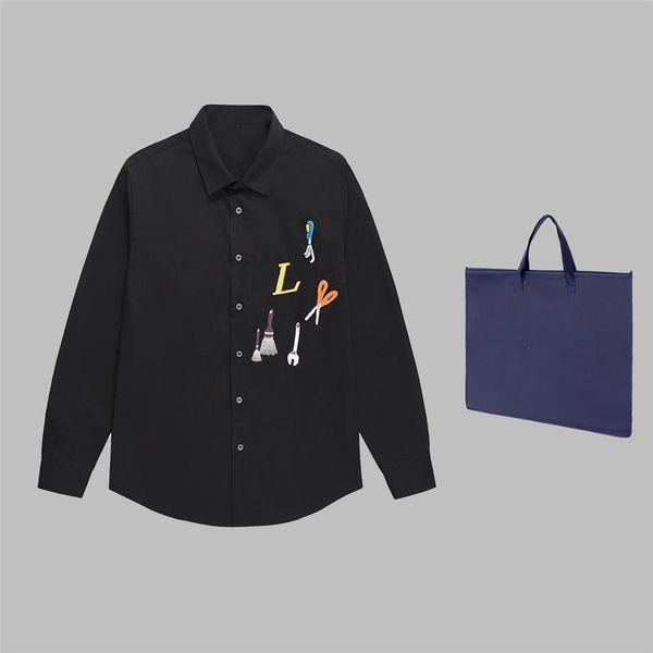casual men's dress shirt 2023 louiseity fashion brand business work long-sleeved shirt clothing stylist couple spring slim fit shirt vi, White;black
casual men's dress shirt 2023 louiseity fashion brand business work long-sleeved shirt clothing stylist couple spring slim fit shirt vi, White;black