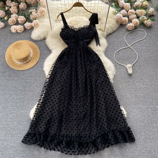 casual dresses summer mesh black love polka dot dress women sleeveless spaghetti strap backless club dress evening party long dresses 2023, Black;gray
casual dresses summer mesh black love polka dot dress women sleeveless spaghetti strap backless club dress evening party long dresses 2023, Black;gray