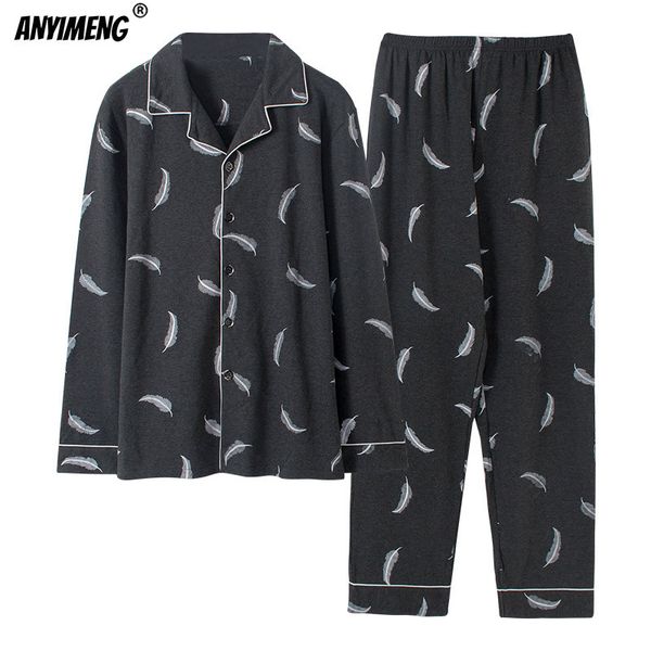 men's sleepwear pajamas set cotton sleepwear spring autumn two pcs big size 5xl 6xl pyjamas plus size father's sleepwear feather g, Black;brown
men's sleepwear pajamas set cotton sleepwear spring autumn two pcs big size 5xl 6xl pyjamas plus size father's sleepwear feather g, Black;brown