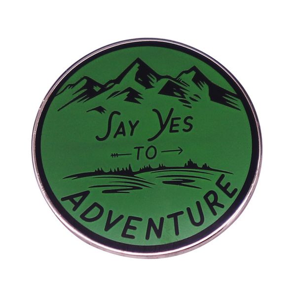 say yes to adventure pin mountain camping brooch travel quotes badge cute anime movies games hard enamel pins collect metal cartoon brooch, Blue
say yes to adventure pin mountain camping brooch travel quotes badge cute anime movies games hard enamel pins collect metal cartoon brooch, Blue