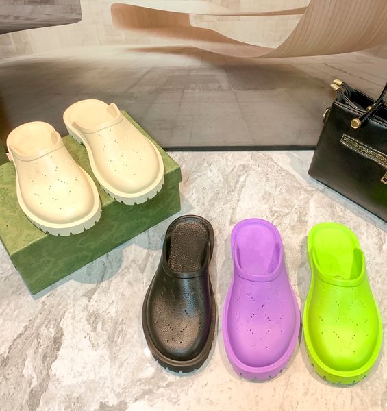 designer slippers women platform perforated g sandals summer shoes candy color heightened shoes, Black
designer slippers women platform perforated g sandals summer shoes candy color heightened shoes, Black