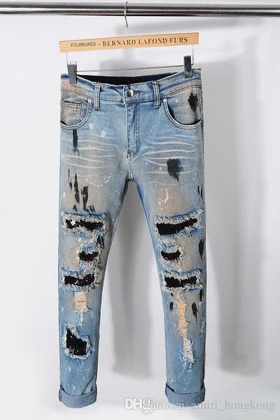 new style fashion mens straight slim fit biker jeans pants distressed skinny ripped destroyed denim jeans washed hiphop trousers 2216 fvt, Blue
new style fashion mens straight slim fit biker jeans pants distressed skinny ripped destroyed denim jeans washed hiphop trousers 2216 fvt, Blue