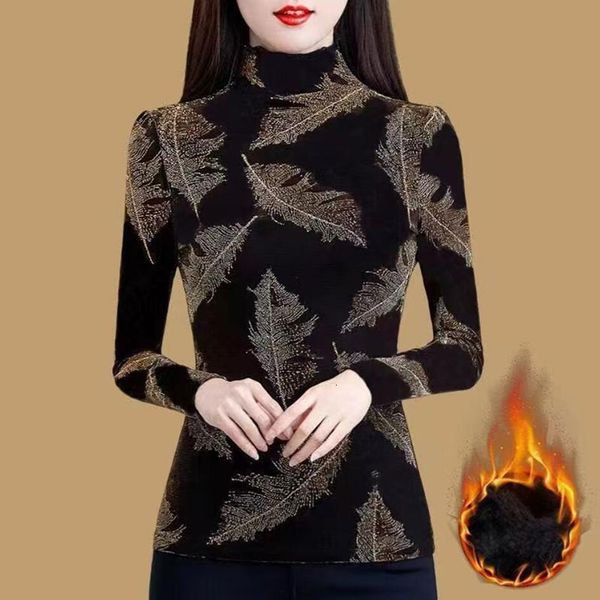 women's tshirt spring autumn highneck warm bottoming shirt longsleeved lace print allmatch thick fleece pullover outerwear 4xl 230311, White
women's tshirt spring autumn highneck warm bottoming shirt longsleeved lace print allmatch thick fleece pullover outerwear 4xl 230311, White