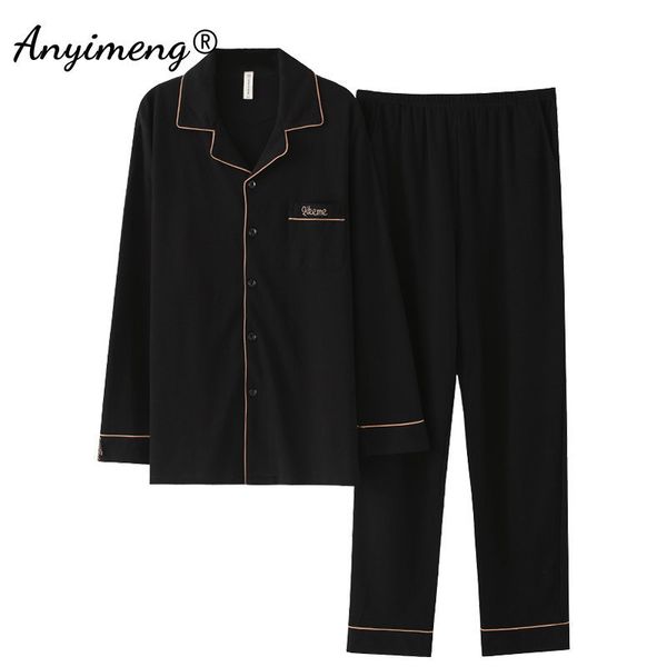 men's sleepwear big size 4xl pajamas for men autumn winter gentleman pijamas fashion mens casual sleepwear soft cotton black pijama set, Black;brown
men's sleepwear big size 4xl pajamas for men autumn winter gentleman pijamas fashion mens casual sleepwear soft cotton black pijama set, Black;brown