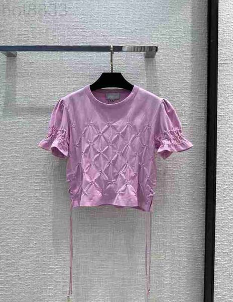 women's t-shirt designer milan runway 2023 spring summer o neck short sleeve fashion brand same style z2gb, White
women's t-shirt designer milan runway 2023 spring summer o neck short sleeve fashion brand same style z2gb, White