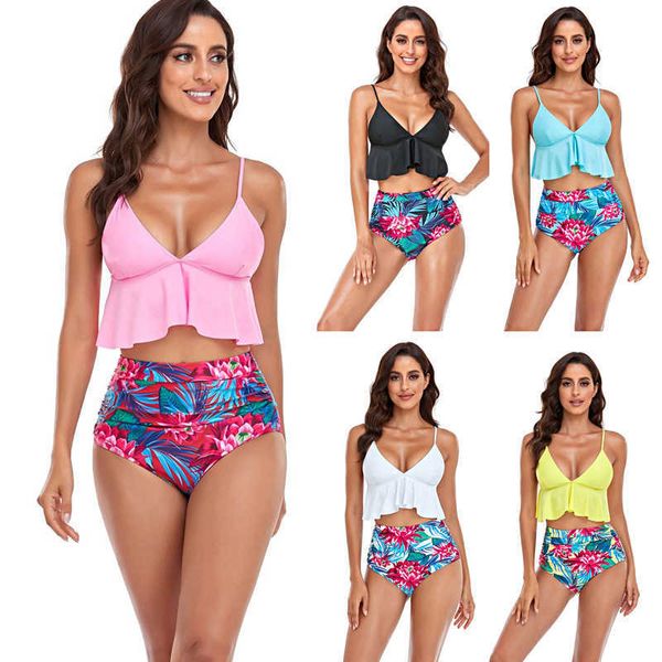 monokinis designer luxury 2023 split-type bikini suspender gathered with ruffle high waist print swimsuit, Black
monokinis designer luxury 2023 split-type bikini suspender gathered with ruffle high waist print swimsuit, Black