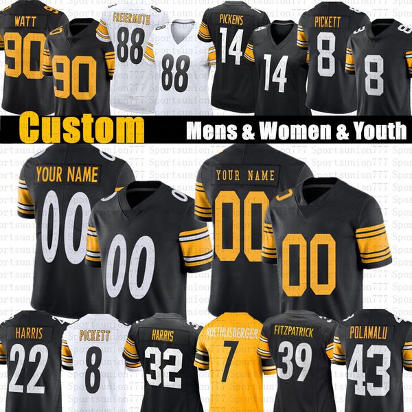 kenny pickett tj watt george pickens custom football jerseys franco najee harris pat freiermuth troy polamalu jerome bettis minkah fitzpatri, Black;red
kenny pickett tj watt george pickens custom football jerseys franco najee harris pat freiermuth troy polamalu jerome bettis minkah fitzpatri, Black;red