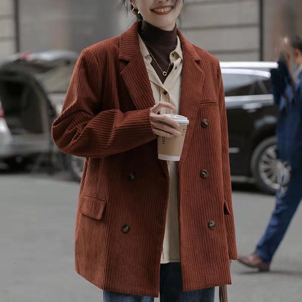 women's suits blazers lucyever corduroy double breasted blazers women autumn winter loose office suit coat ladies vintage solid women&#, White;black
women's suits blazers lucyever corduroy double breasted blazers women autumn winter loose office suit coat ladies vintage solid women&#, White;black