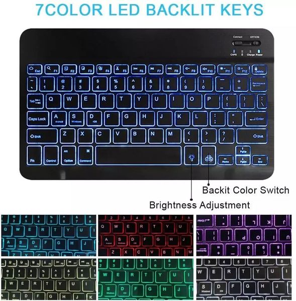 colorful backlit keyboard wireless bluetooth iuminate keyboard rechargeable slim 78 keys 10inch for ios andrlid windows system
colorful backlit keyboard wireless bluetooth iuminate keyboard rechargeable slim 78 keys 10inch for ios andrlid windows system
