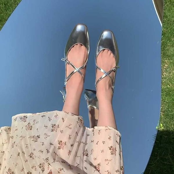 dress shoes french silver mary jane women's 2022 summer new flat bottom temperament ballet shoes cross strap grandma shoes j230310, Black
dress shoes french silver mary jane women's 2022 summer new flat bottom temperament ballet shoes cross strap grandma shoes j230310, Black