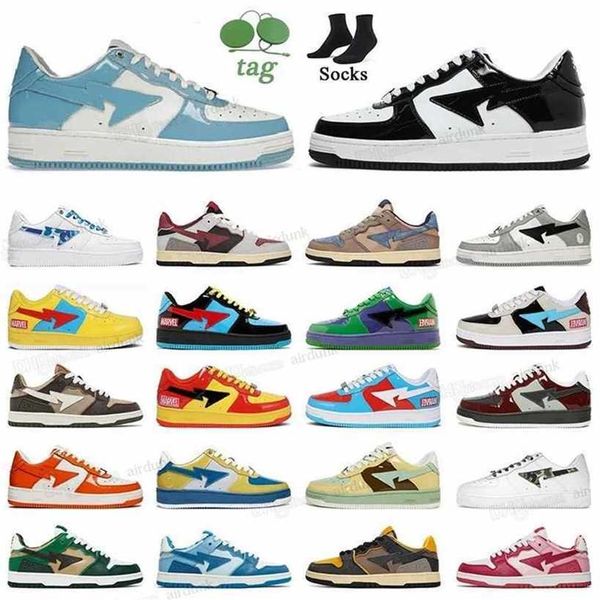 2022 bapestas baped designer casual shoes platform sneakers bapesta sk8 sta patent leather green black white plate-forme for men women train
2022 bapestas baped designer casual shoes platform sneakers bapesta sk8 sta patent leather green black white plate-forme for men women train
