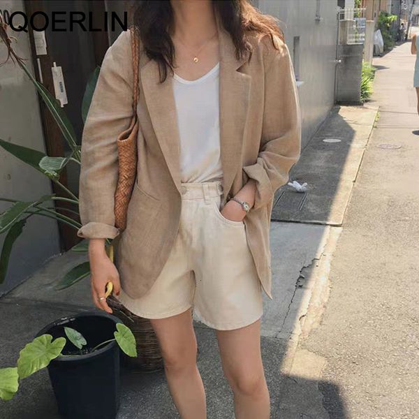 women's suits blazers qoerlin suit blazer thin cotton linen suit clothing spring fll korean retro loose casual suit jacket coat 230311, White;black
women's suits blazers qoerlin suit blazer thin cotton linen suit clothing spring fll korean retro loose casual suit jacket coat 230311, White;black