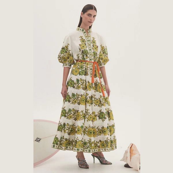 australian designer dress green floral print lantern sleeved midi dress, Black;gray
australian designer dress green floral print lantern sleeved midi dress, Black;gray