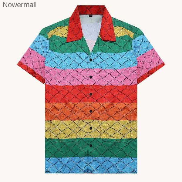 rainbow 2023 letter ggity ggsity summer shirt mens print polo contrast color men casual cardigan short sleeve tees, White;black 
rainbow 2023 letter ggity ggsity summer shirt mens print polo contrast color men casual cardigan short sleeve tees, White;black