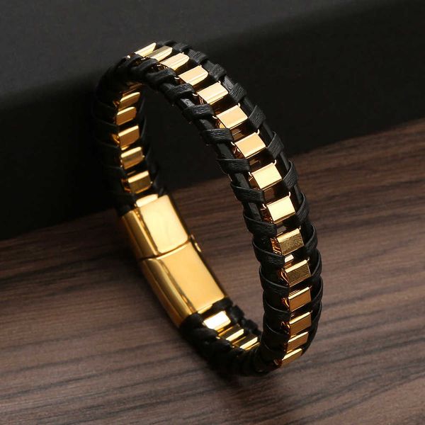 bracelets men's stainless steel venice men's bracelet, Black
